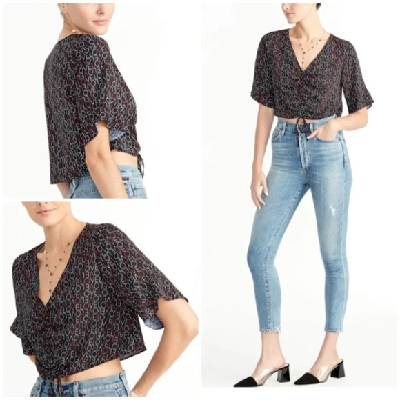 NWT Rachel Rachel Roy Love  Drawstring Tie Crop Top - Picture 1 of 11